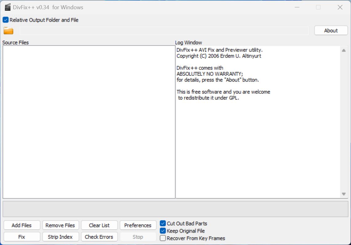 DivFix++ home screen.
