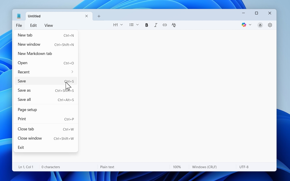 notepad autosave function 