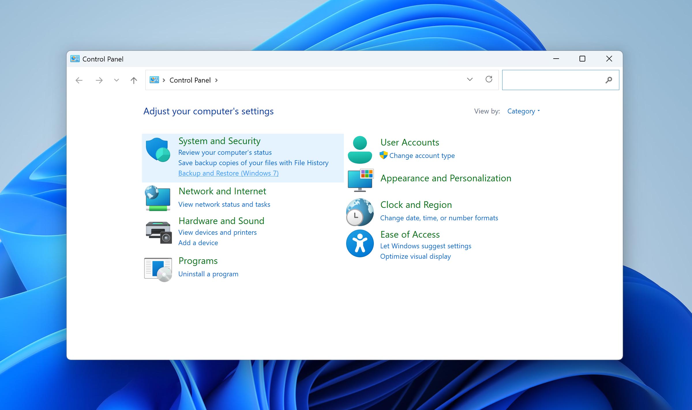 open backup and restore