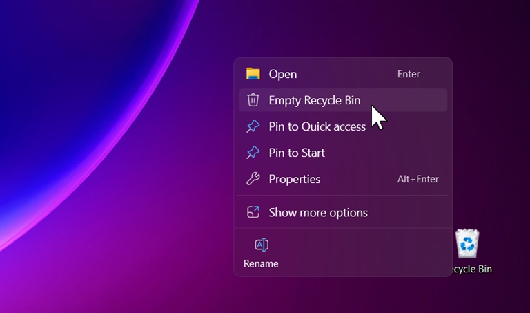 Empty Recycle Bin