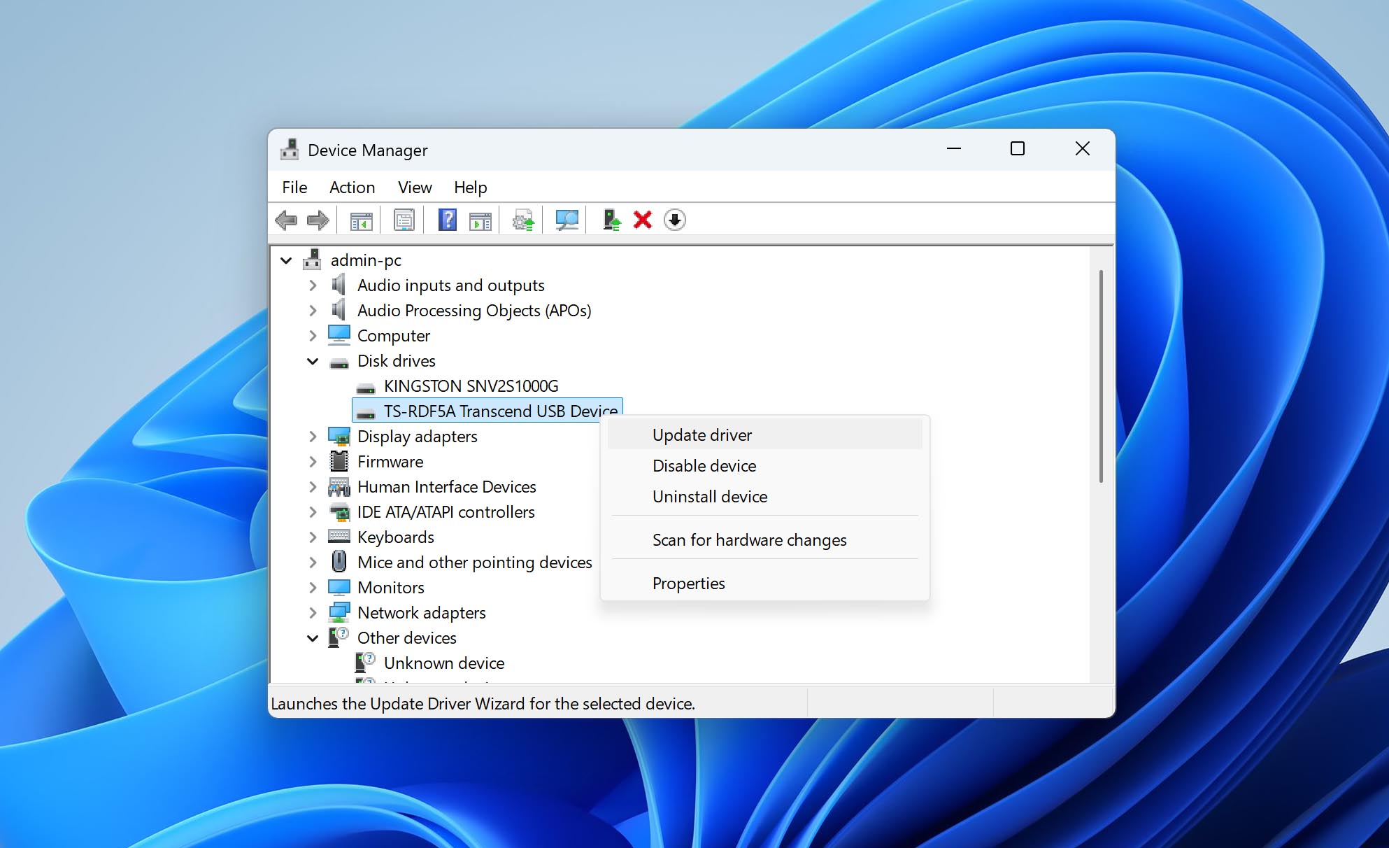 update disk drivers