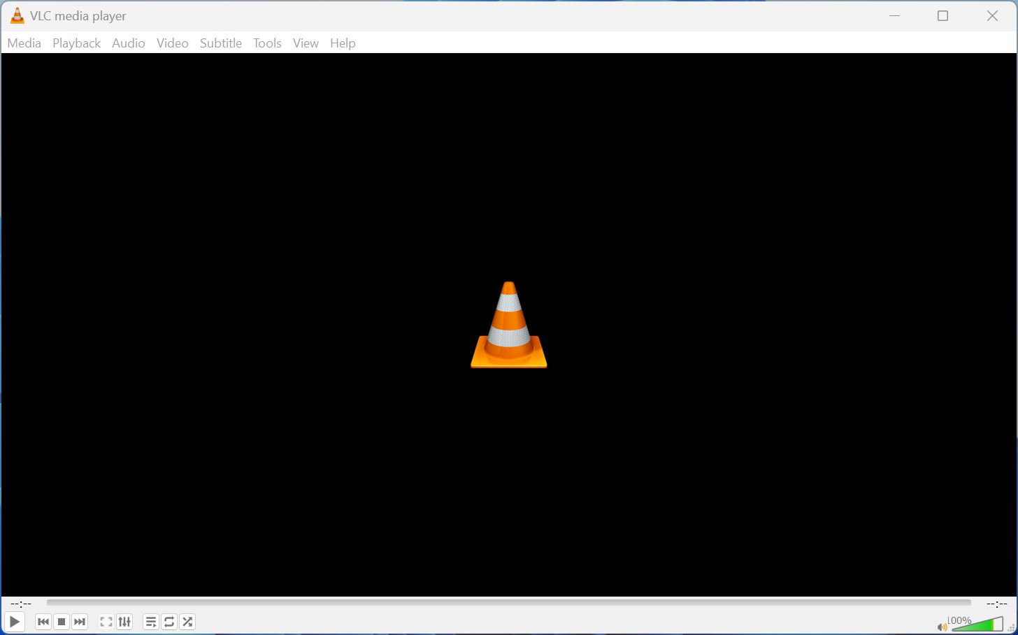 VLC Media Player home screen.