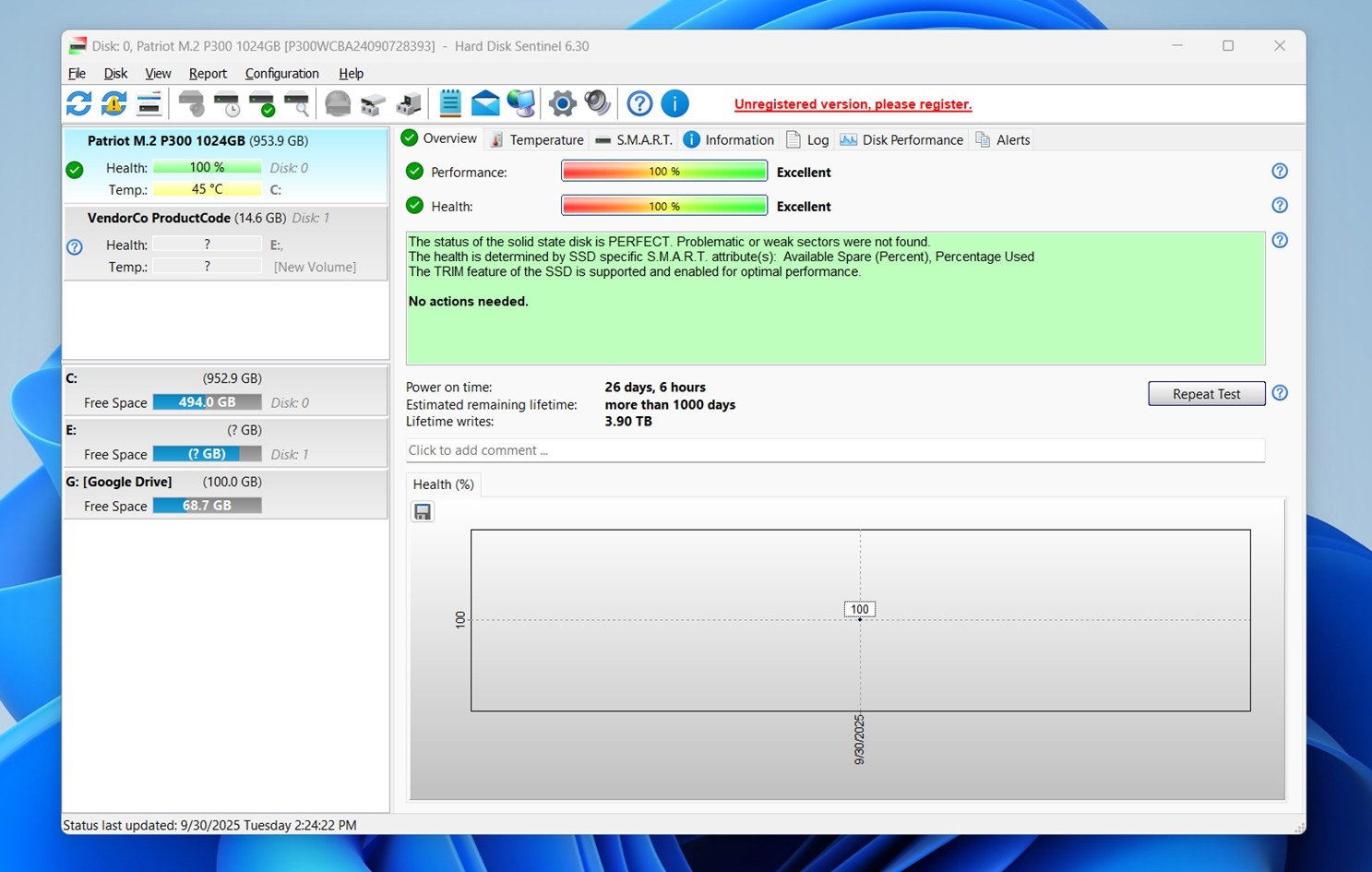 All connected drives