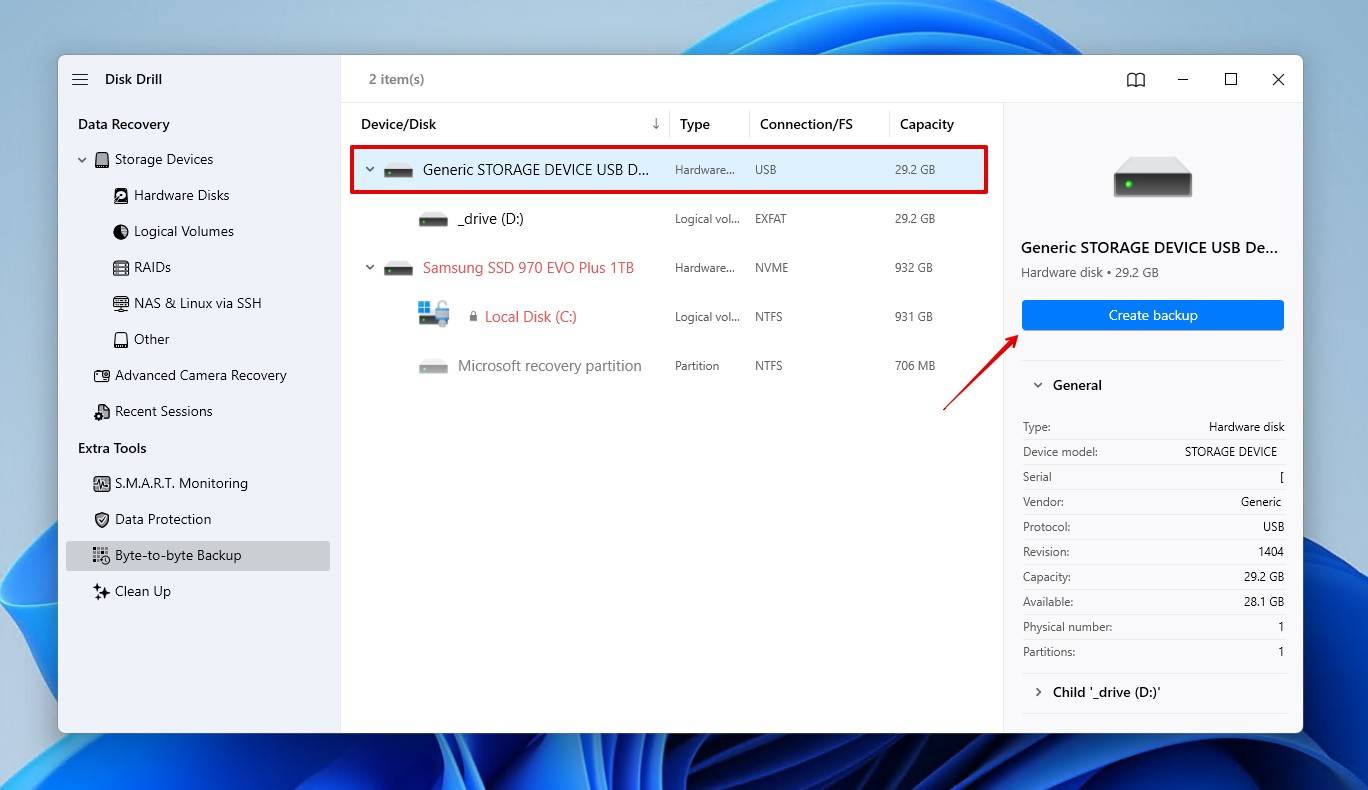 Backing up the SD card.