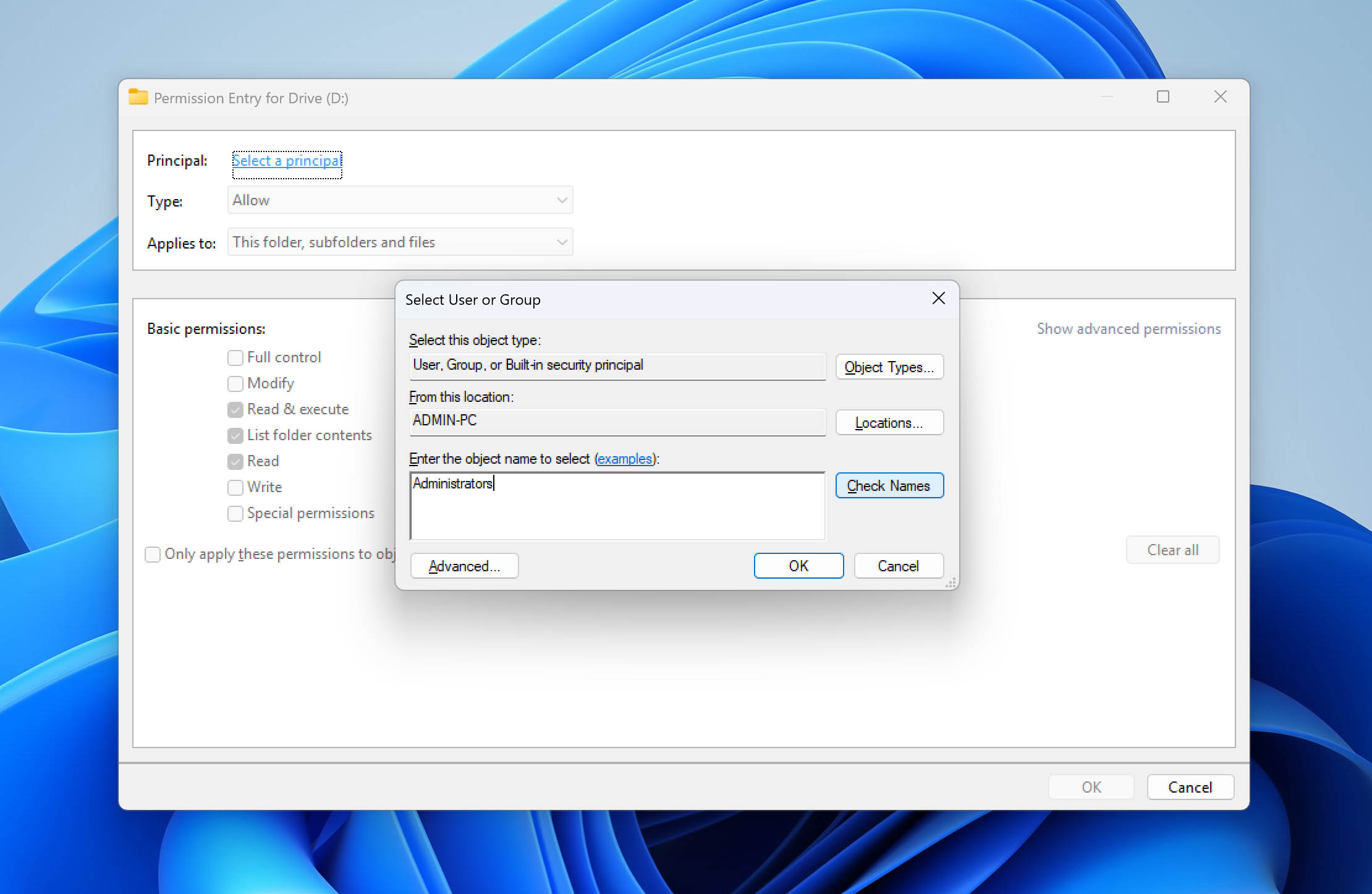 check inserted names