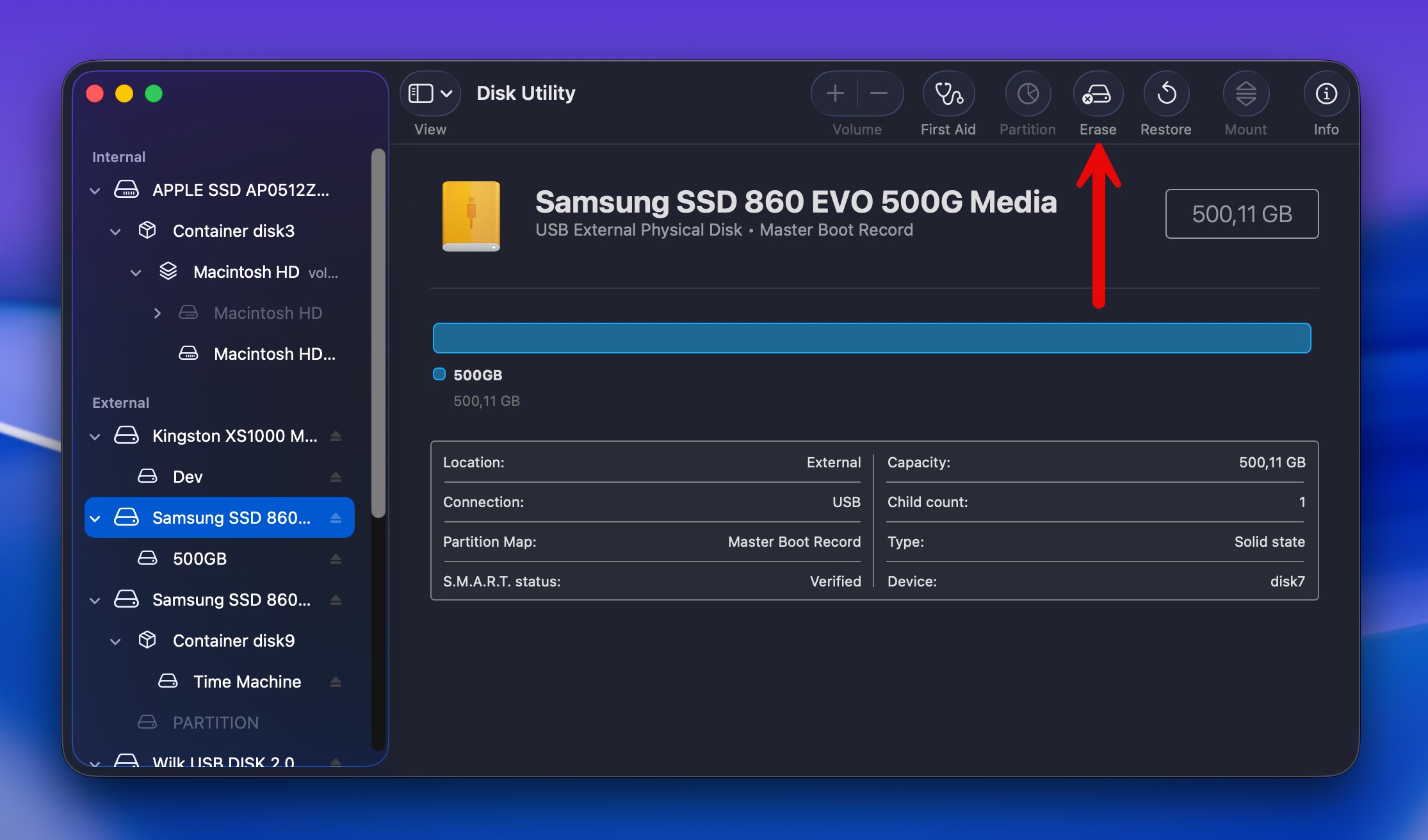 erase disk utility