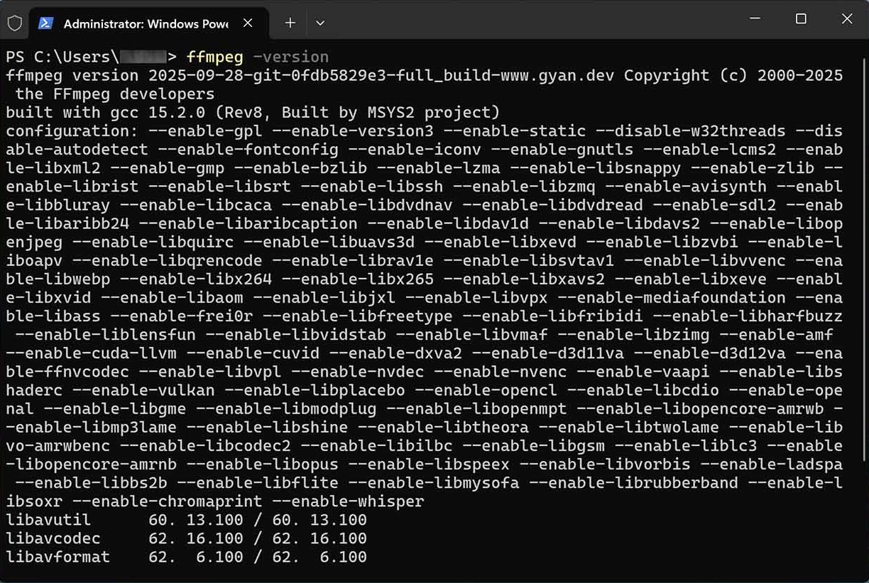 FFMPEG command-line interface.