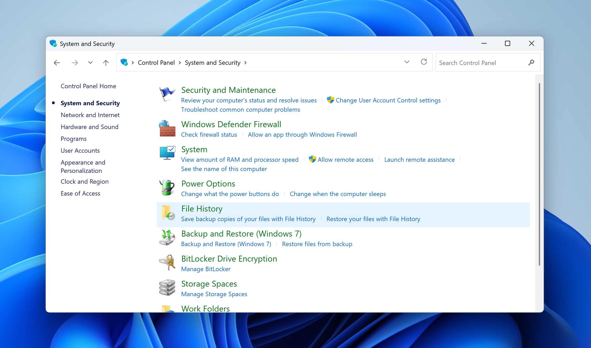 open file history