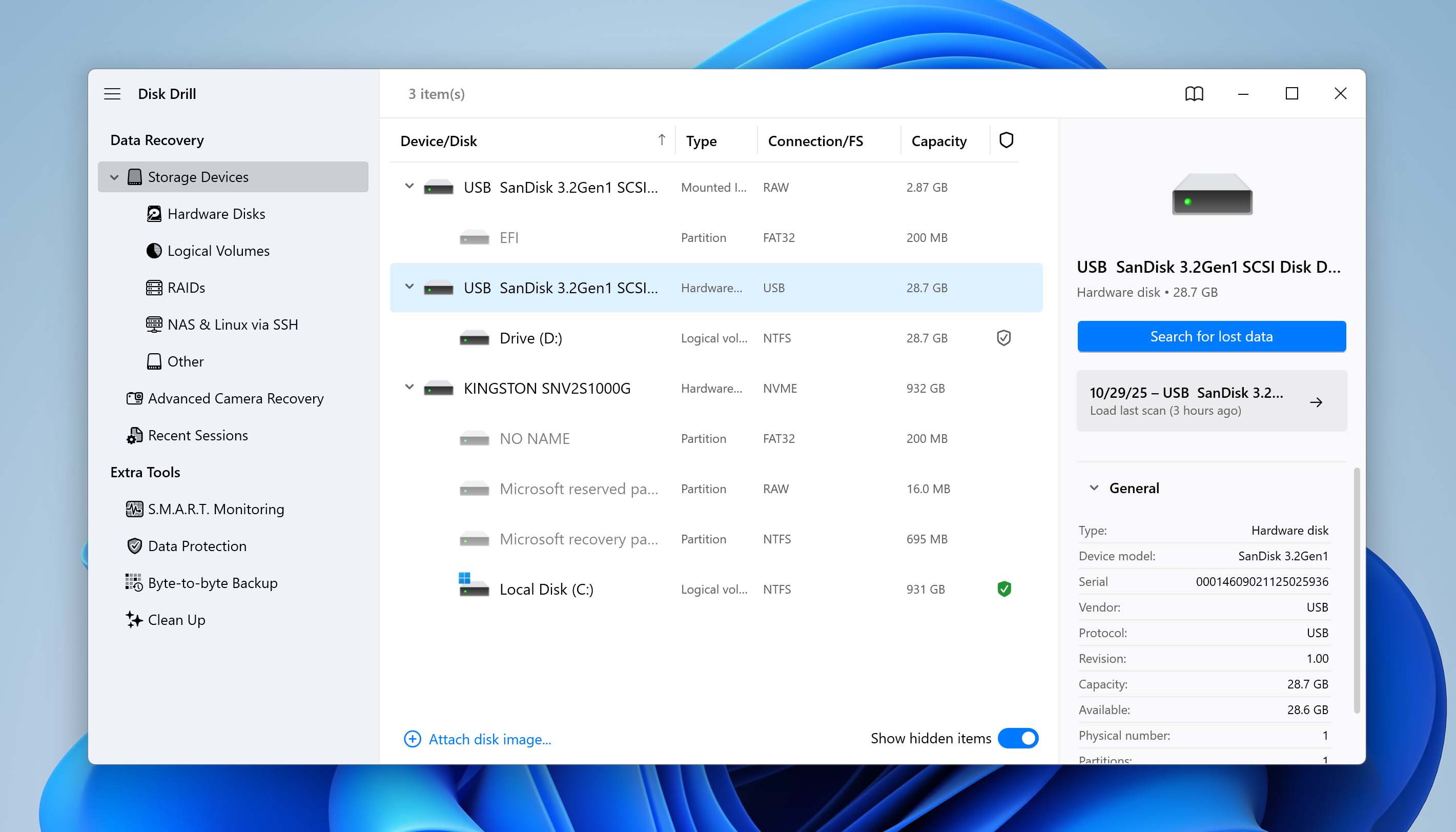 select drive with lost powerpoint files