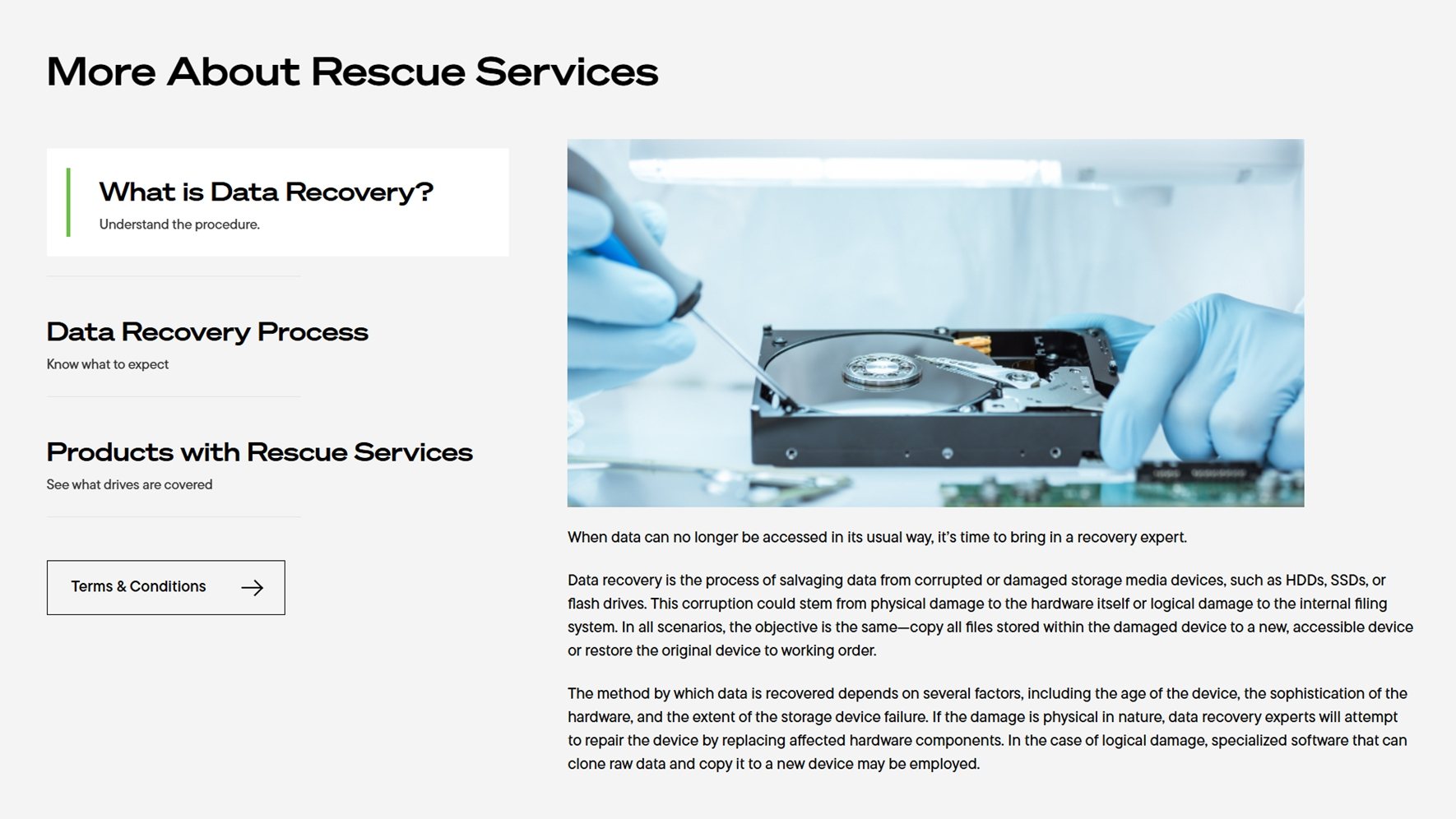 Rescue Data Recovery Services