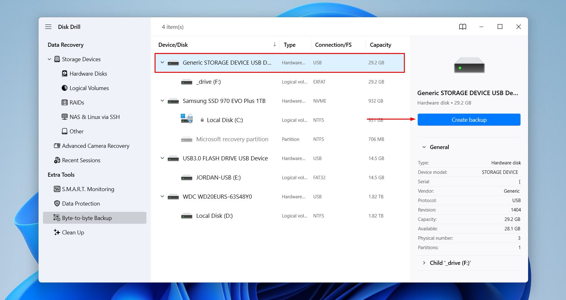 Backing up the micro SD card.