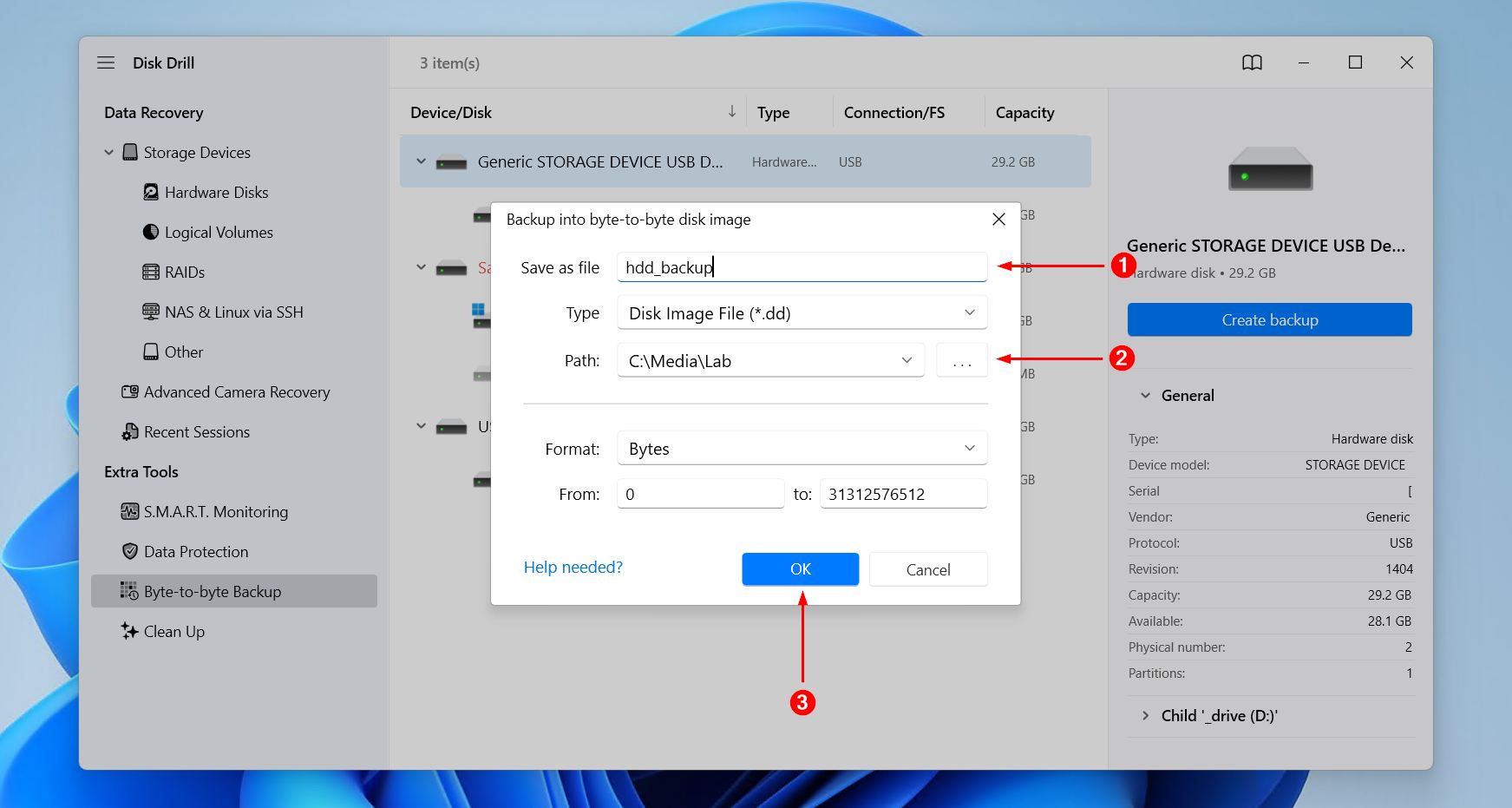 The backup configuration.