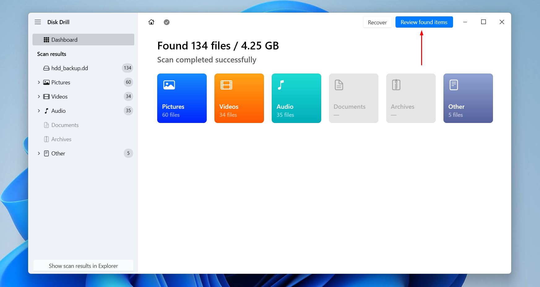 Reviewing what Disk Drill found.