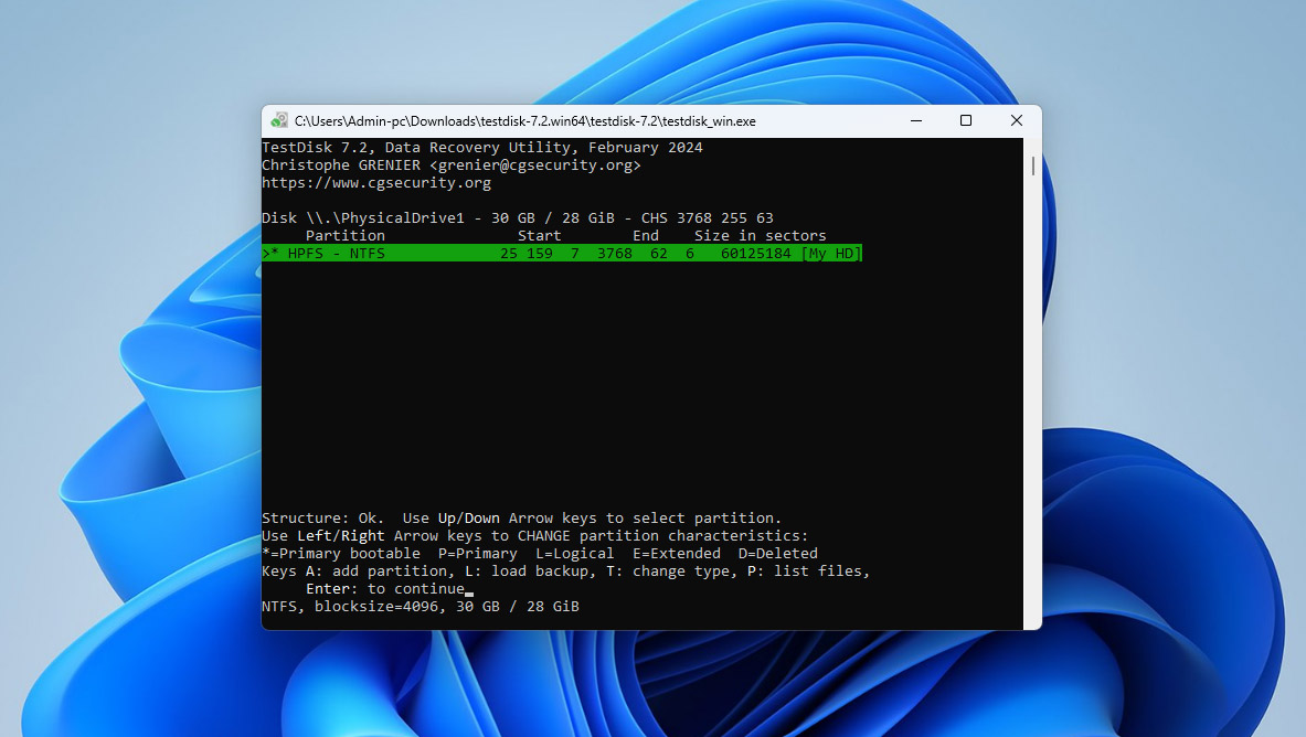 select founded partitions
