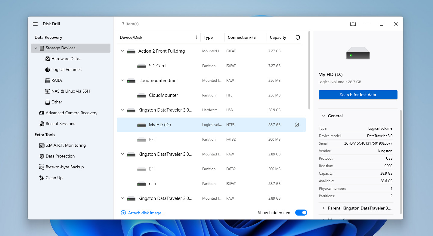 choose drive with NTFS partition