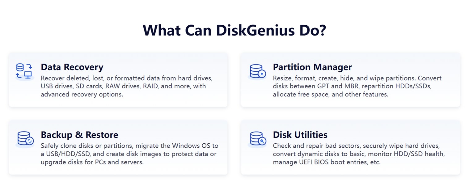 What DiskGenius can do