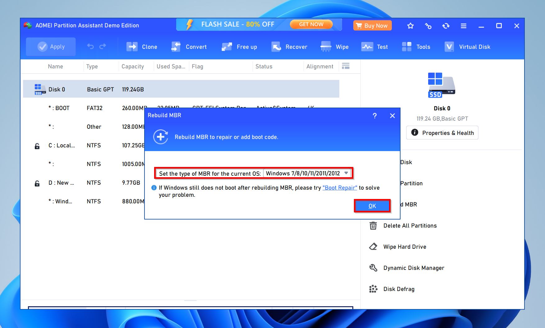Select your Windows version.